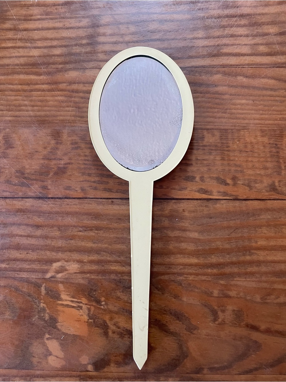 Vintage retro art deco hand mirror unique rare bathroom home decor celluloid